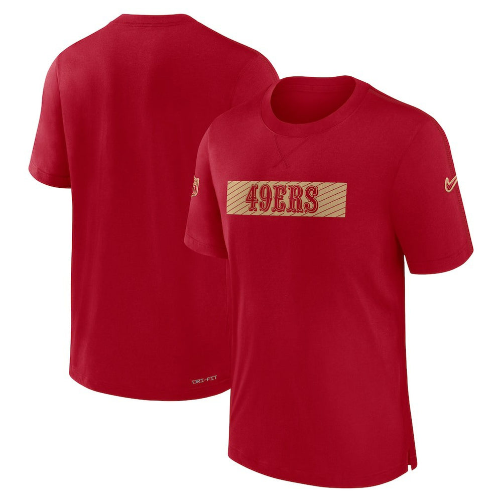 San Francisco 49ers Sideline Player Performance T-Shirt Scarlet | Nike for Sale