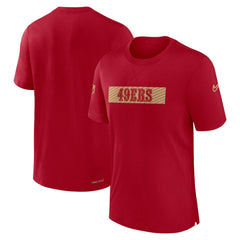 San Francisco 49ers Sideline Player Performance T-Shirt Scarlet | Nike for Sale