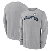 Denver Broncos Club Pullover Sweatshirt Heather Gray | Nike for Sale