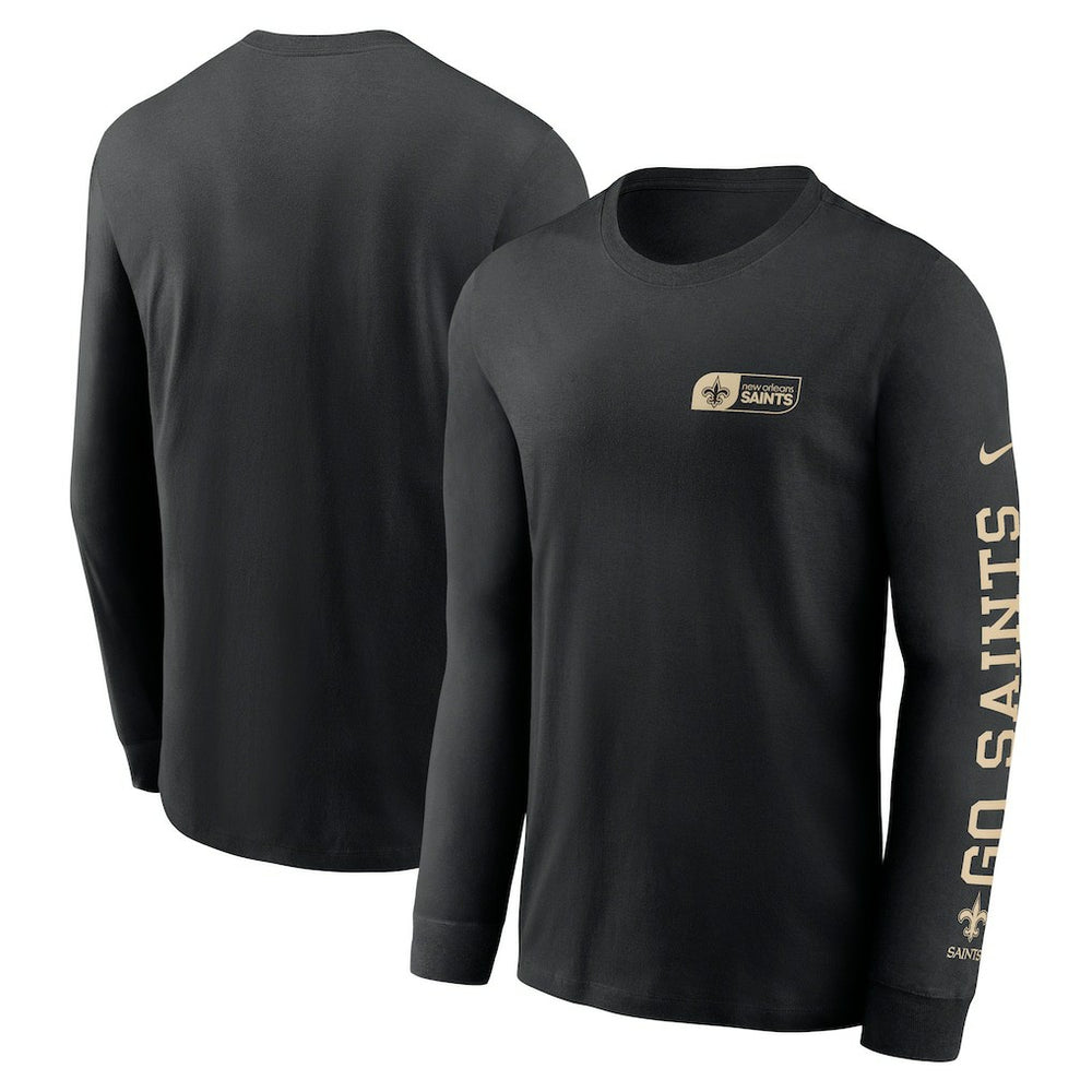 New Orleans Saints All Out Long Sleeve T-Shirt Black | Nike for Sale