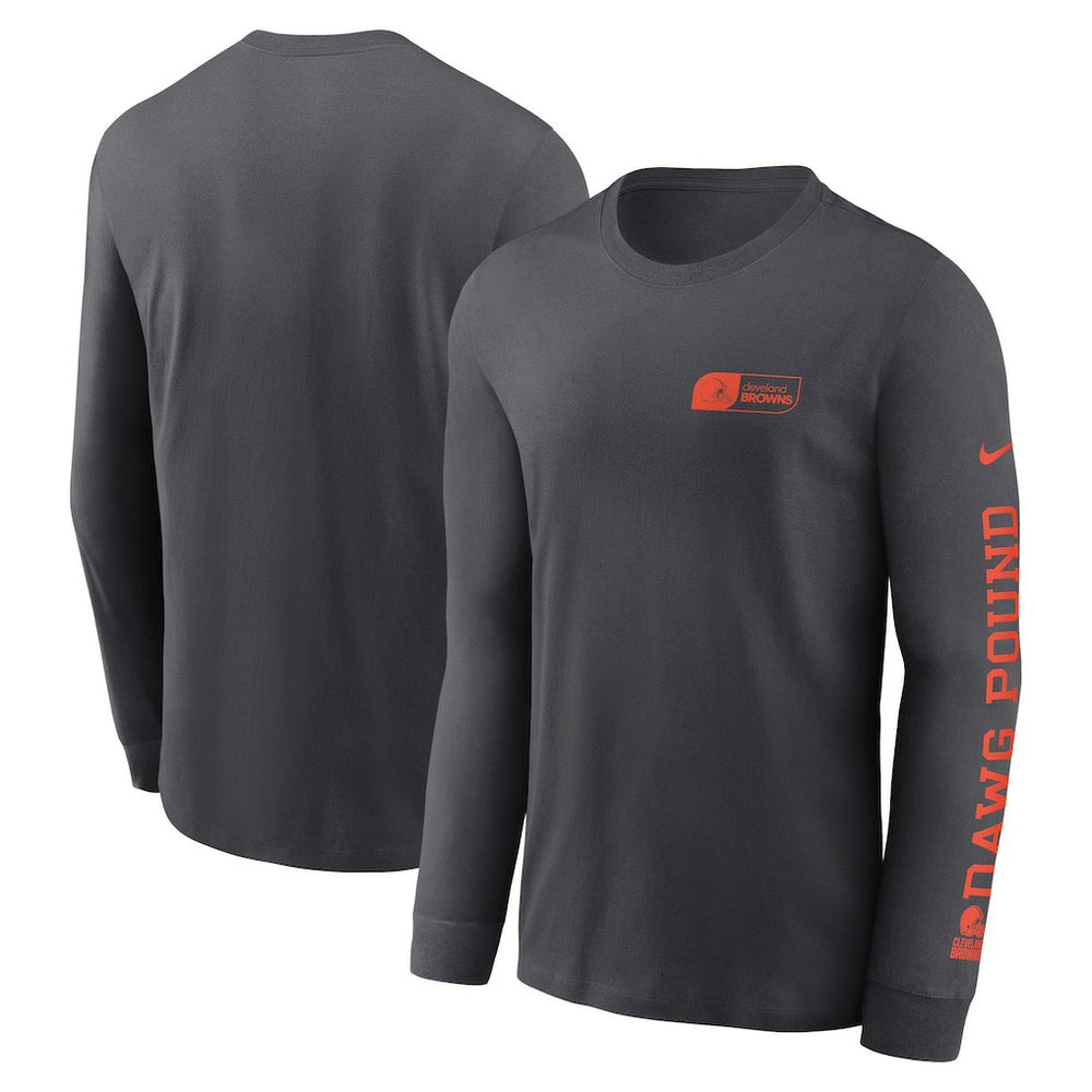 Cleveland Browns All Out Long Sleeve T-Shirt Anthracite | Nike for Sale