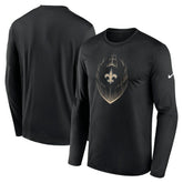 New Orleans Saints Icon Legend Performance Long Sleeve T-Shirt Black | Nike for Sale