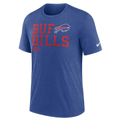 Buffalo Bills Overlap Lockup Tri-Blend T-Shirt Royal | Nike for Sale