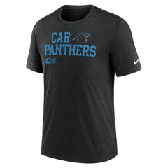 Carolina Panthers Overlap Lockup Tri-Blend T-Shirt Black | Nike for Sale