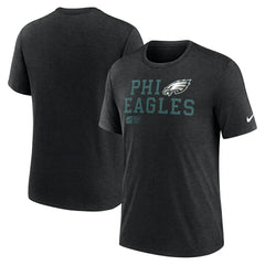 Philadelphia Eagles Overlap Lockup Tri-Blend T-Shirt Black | Nike for Sale