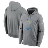 Los Angeles Chargers Icon Performance Pullover Hoodie Heather Gray | Nike for Sale