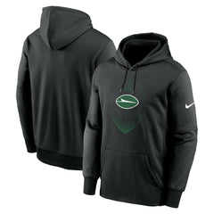 New York Jets Icon Performance Pullover Hoodie Black | Nike for Sale