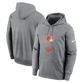 Cleveland Browns Icon Performance Pullover Hoodie Heather Gray | Nike for Sale