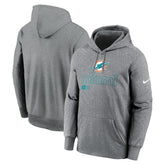 Miami Dolphins Performance Pullover Hoodie Heather Gray | Nike for Sale