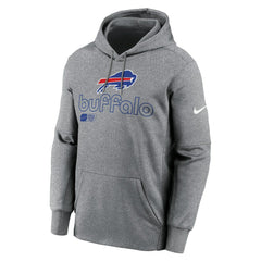 Buffalo Bills Performance Pullover Hoodie Heather Gray | Nike for Sale