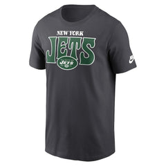 New York Jets Rewind Stack Essential T-Shirt Charcoal | Nike for Sale
