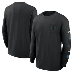 Carolina Panthers Rewind Heavy Max90 Pocket Long Sleeve T-Shirt Black | Nike for Sale