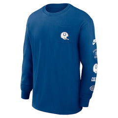 Indianapolis Colts Rewind Heavy Max90 Pocket Long Sleeve T-Shirt Royal | Nike for Sale
