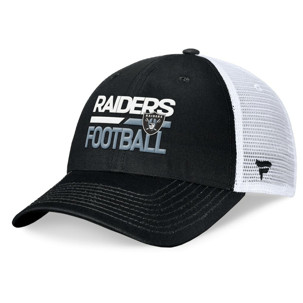 Las Vegas Raiders Upper Trucker Adjustable Hat Black/White | Fanatics