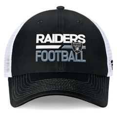 Las Vegas Raiders Upper Trucker Adjustable Hat Black/White | Fanatics