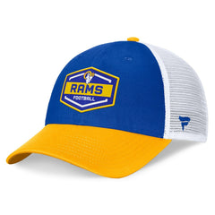 Los Angeles Rams Bench Trucker Adjustable Hat Royal/Gold | Fanatics