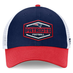 New England Patriots Bench Trucker Adjustable Hat Navy/Red | Fanatics