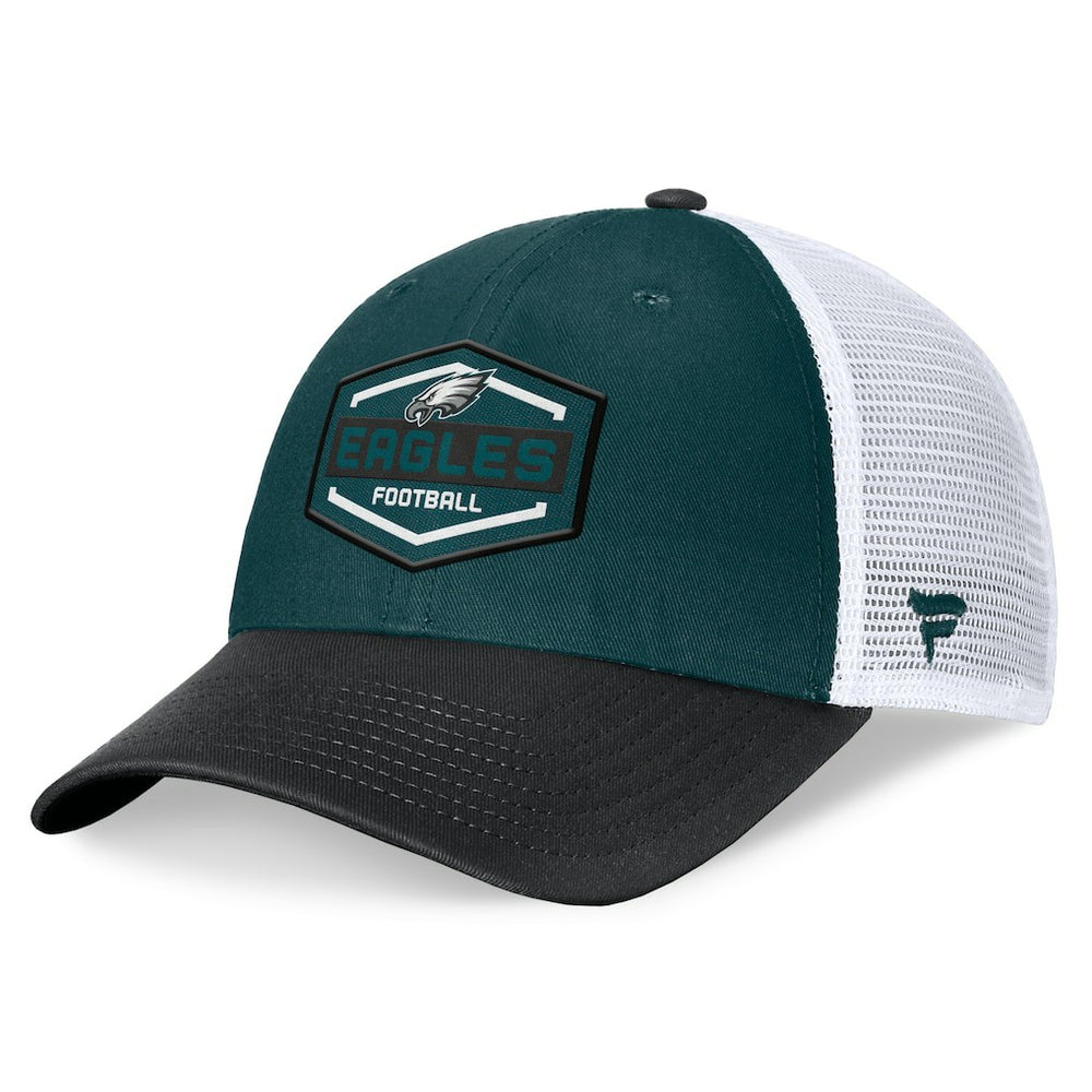 Philadelphia Eagles Bench Trucker Adjustable Hat Midnight Green/Black | Fanatics