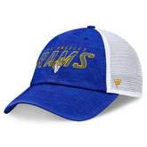 Los Angeles Rams Challenge Trucker Adjustable Hat Heather Royal | Fanatics