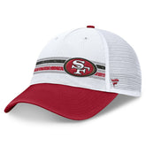 San Francisco 49ers Flawless Stripe Adjustable Hat White/Scarlet | Fanatics