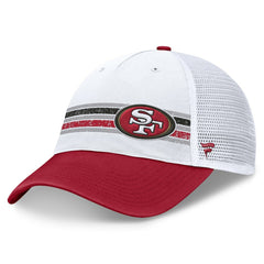 San Francisco 49ers Flawless Stripe Adjustable Hat White/Scarlet | Fanatics
