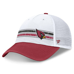 Arizona Cardinals Flawless Stripe Adjustable Hat White/Cardinal | Fanatics