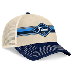 Tennessee Titans Diamond Stripe Trucker Adjustable Hat Natural/Navy | Fanatics