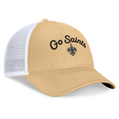 New Orleans Saints Women's Slogan Trucker Adjustable Hat Gold | Fanatics