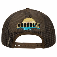 Brooklyn Nets Pro Standard Glint Sunset Snapback Hat Cream/Brown - NBA