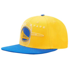 Golden State Warriors Pro Standard Logo Morph Snapback Hat Gold/Royal - NBA