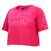 San Francisco Giants Pro Standard Women's Triple Pink Boxy Cropped T-Shirt - MLB