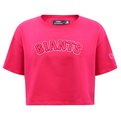 San Francisco Giants Pro Standard Women's Triple Pink Boxy Cropped T-Shirt - MLB