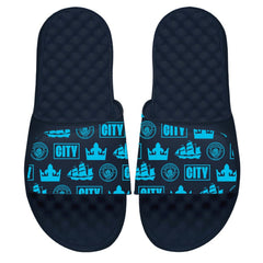 Manchester City ISlide Glyph Pattern Slide Sandals Navy - FIFA World CUP