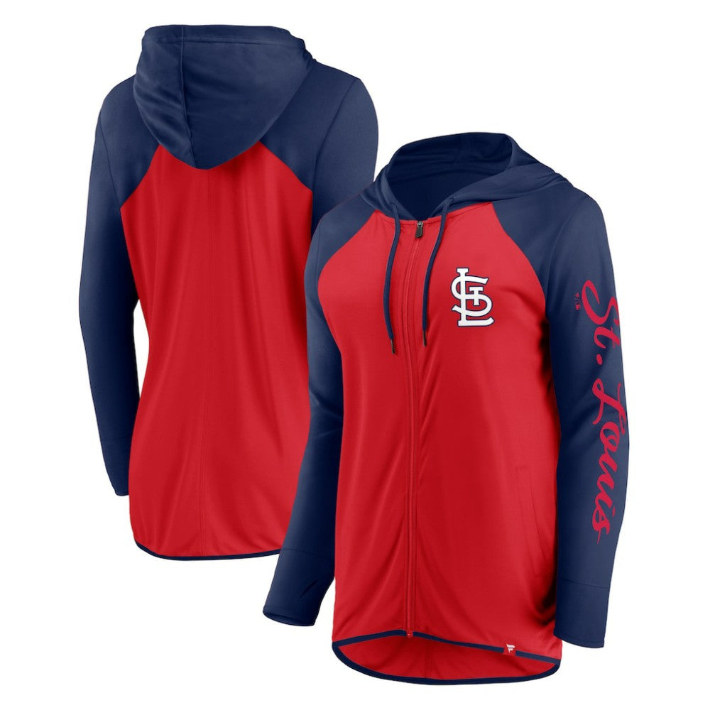 St. Louis Cardinals Fanatics Women's Script Sleeve Full-Zip Hoodie - MLB
