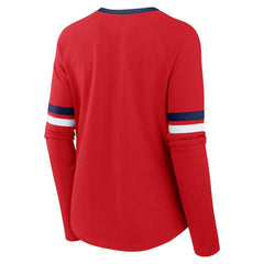 St. Louis Cardinals Fanatics Women's Won & Done Raglan Lace-Up Long Sleeve T-Shirt - MLB