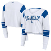 Los Angeles Dodgers Fanatics Women's Stretch Cropped Fashion Long Sleeve T-Shirt - MLB