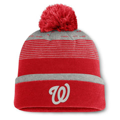 Washington Nationals Fanatics Fundamental Gradient Cuffed Knit Hat with Pom - MLB