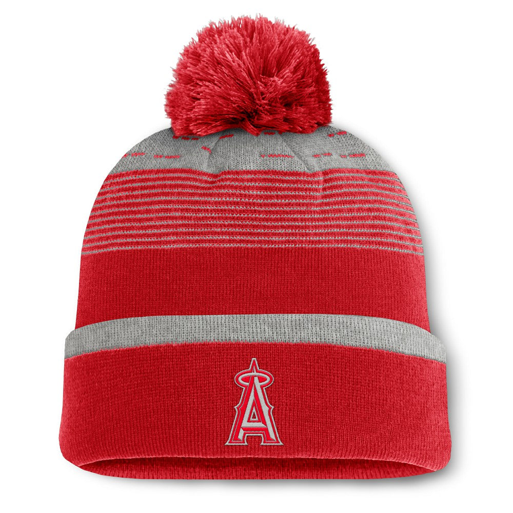 Los Angeles Angels Fanatics Fundamental Gradient Cuffed Knit Hat with Pom - MLB