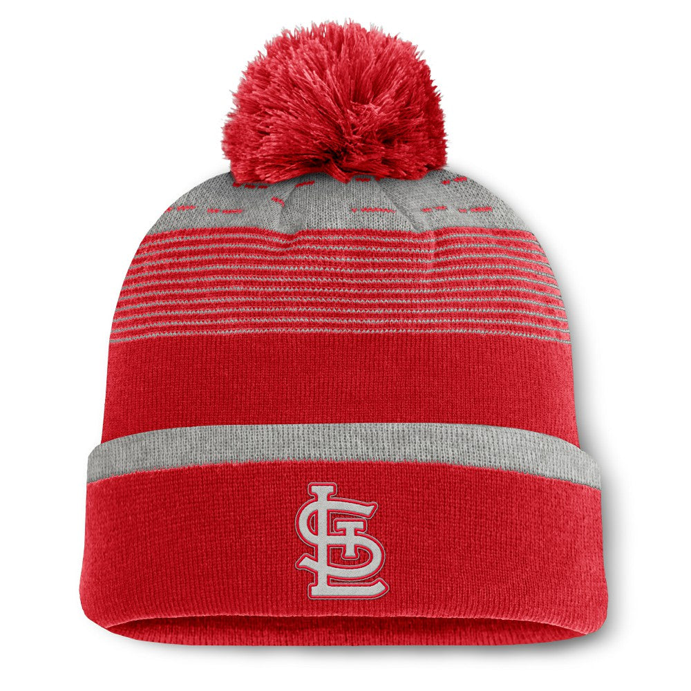 St. Louis Cardinals Fanatics Fundamental Gradient Cuffed Knit Hat with Pom - MLB