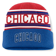Chicago Cubs Fanatics Fundamental Team Stripe Cuffed Knit Hat - MLB