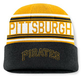Pittsburgh Pirates Fanatics Fundamental Team Stripe Cuffed Knit Hat - MLB