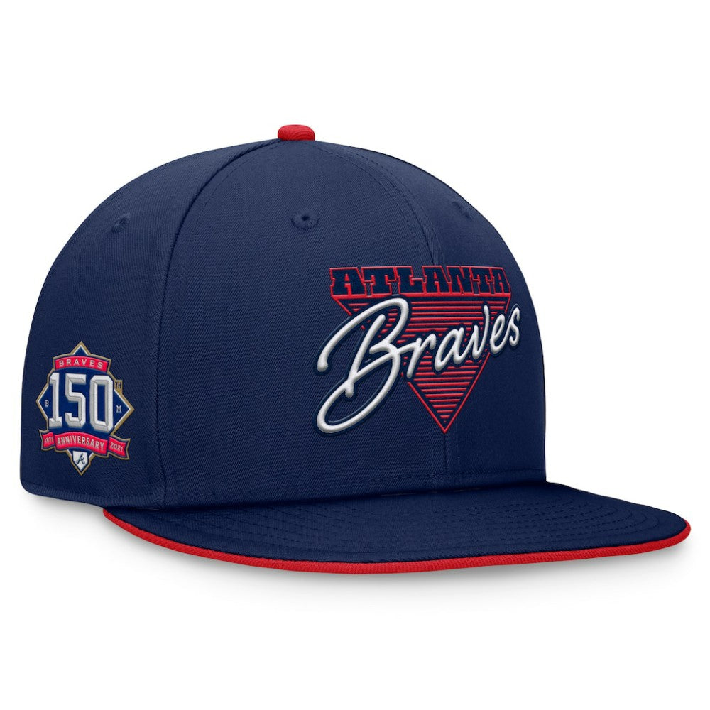 Atlanta Braves Fanatics Fundamental Tri-Script Fitted Hat - MLB