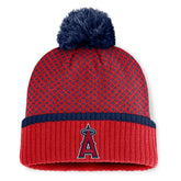 Los Angeles Angels Fanatics Women's Fundamental Jacquard Cuffed Knit Hat with Pom - MLB