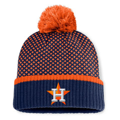 Houston Astros Fanatics Women's Fundamental Jacquard Cuffed Knit Hat with Pom - MLB