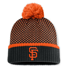 San Francisco Giants Fanatics Women's Fundamental Jacquard Cuffed Knit Hat with Pom - MLB