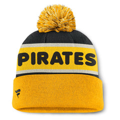 Pittsburgh Pirates Fanatics Heritage Cuffed Knit Hat with Pom - MLB