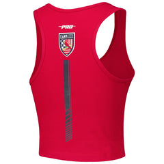 St. Louis Cardinals Pro Standard Women's Fast Lane Fitted Tri-Blend Cropped Tank Top - MLB