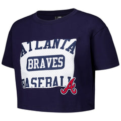 Atlanta Braves Pro Standard Women's Made To Play Boxy Cropped T-Shirt - MLB
