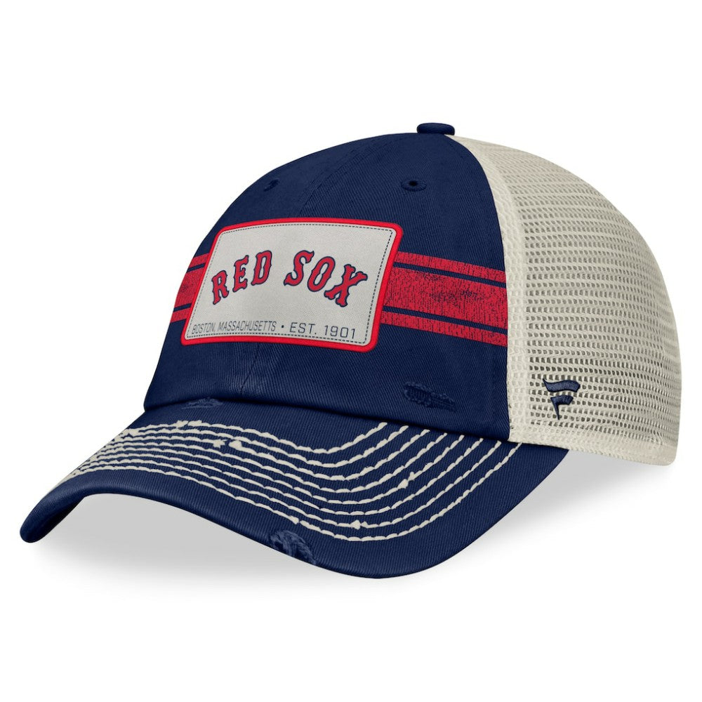 Boston Red Sox Fanatics Heritage Stripe Trucker Adjustable Hat - MLB