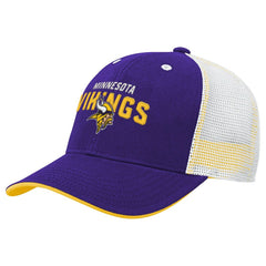 Minnesota Vikings Youth Core Lockup Trucker Adjustable Hat Purple | NFL